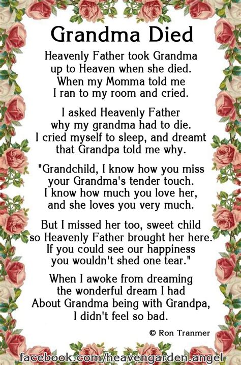 I Miss You, Grandma, In Memory Poem - Family Friend …