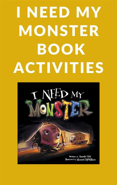 I Need My Monster Book Activities