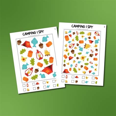 I Spy Camping Printables – Simple Everyday Mom