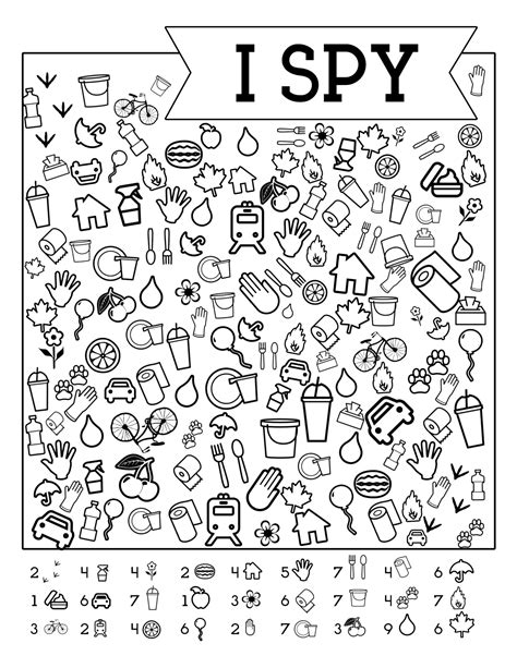 I Spy Coloring Sheets