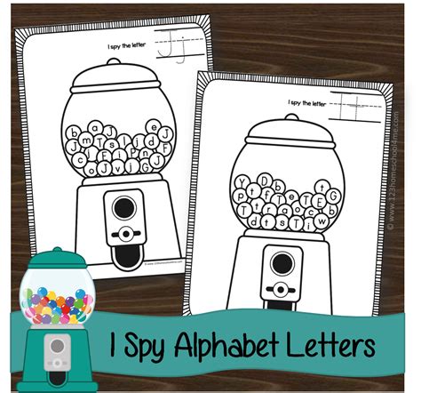 I Spy Gumball Letters – FREE Printable Alphabet Worksheets pdf