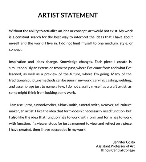 I Write Artist Statements