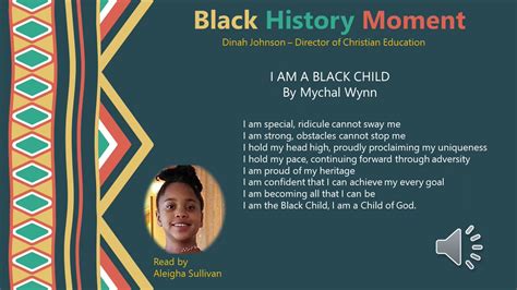 I am the Black Child- Mychal Wynn - YouTube