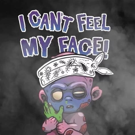 The I Can’t Feel My Face’s logo is made of a zomb
