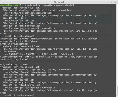 I cannot install Plank on Linux Mint 17could not find a distribution