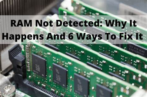 I cue not detecting ram. .  ...