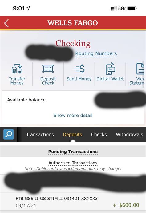 8. Wells Fargo App. Fees: No; Wells Fargo is another bank that has an app you can use to deposit checks. Again, you’ll just need to take a photo of the front and back of your check, and follow the instructions to cash it. With the app, you can deposit personal, business, and most government checks.