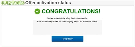 I forgot to activate a promotional offer on 5 X eBay bucks …