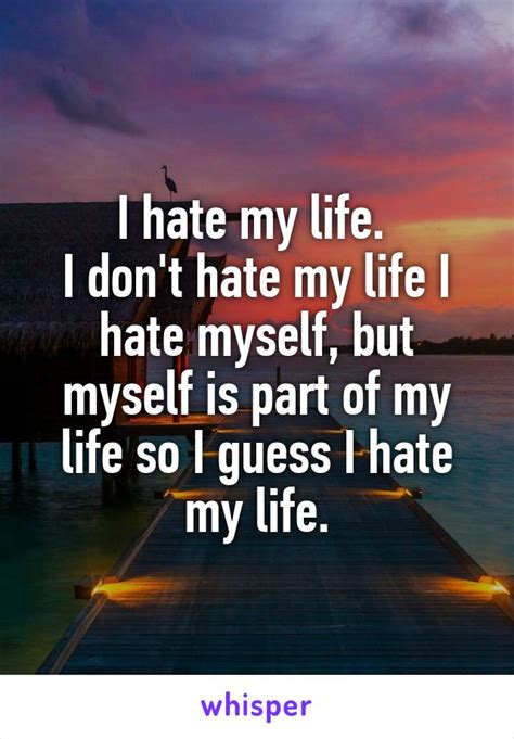 I hate life. Some people do not have the ability to feel good, and that makes life very hard. Anhedonia, or an inability to feel pleasure, can manifest as a reduced desire and reduced motivation to engage in ... 
