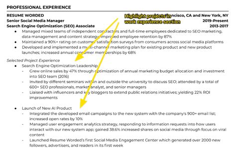 I have experience in project