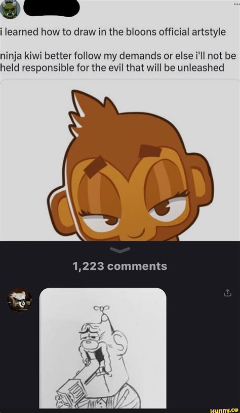I learned how to draw in the bloons official artstyle ninja kiwi better