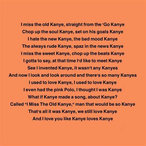 I love kanye lyrics. Things To Know About I love kanye lyrics. 