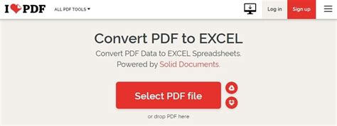 I love pdf to excel