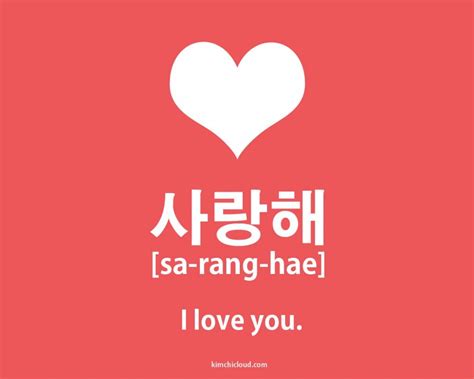 I love you in korea. In the Korean translation of "I love you," you might notice the absence of the words "I" and "you." This is because these pronouns are implied when expressing this sentiment directly to someone. If you want, you can include the person's name or a noun before the verb 사랑해요, but the pronoun "I" is generally assumed and omitted. 