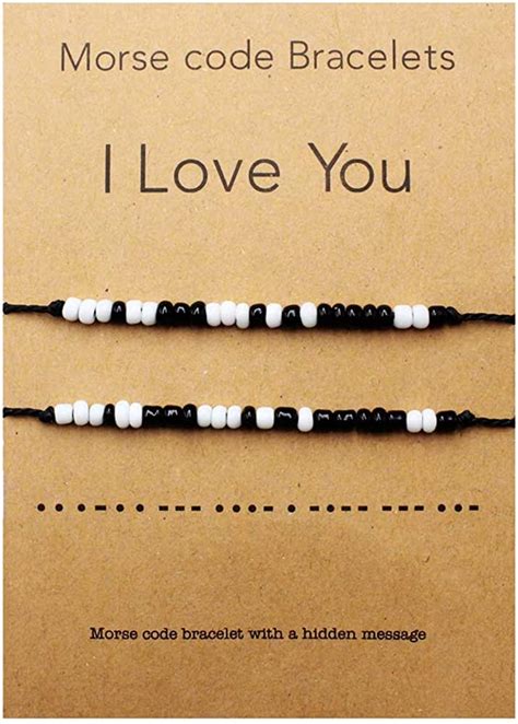 I love you morse code bracelet. The small beads on this bracelet would be "I LOVE YOU" using the morse code - a subtle way of telling and reminding your son that you love him. Product Details. Refund Policy. … 