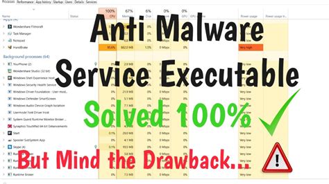 I need to remove Antimalware Service Executable : …