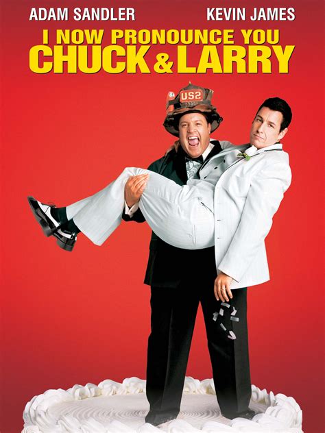 I now pronounce you chuck and larry imdb. Härmed förklarar jag er Chuck och Larry: Taiwan: 當我們〝假〞在一起: Turkey (Turkish title) Damadı öpebilirsin: Ukraine: Чак і Ларрі: Запальні молодята: UK: I Now Pronounce You Chuck & Larry: USA: I Now Pronounce You Chuck & Larry: Uruguay: Yo los declaro marido y... Larry: Venezuela: Yo los declaro marido ... 