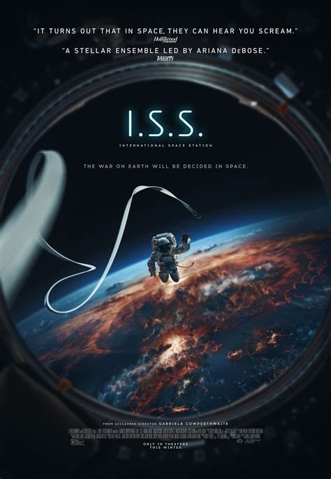 I s s movie. Jan 24, 2024 ... This film takes place aboard the International Space Station and quickly pits the Russian cosmonauts and American astronauts against each other. 