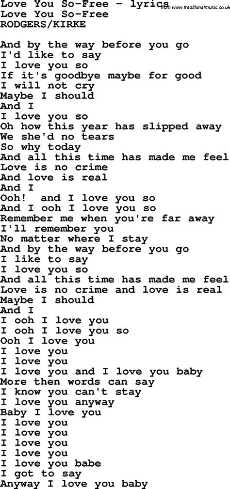 I so love you lyrics. Things To Know About I so love you lyrics. 