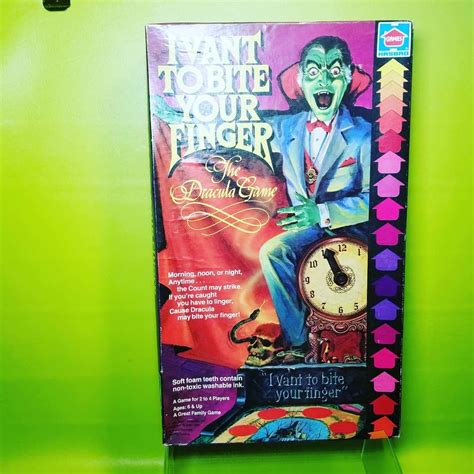 I vant to bite your finger game. Press finger in mouth, red dye appears