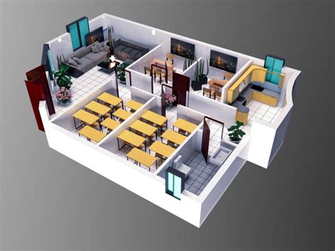 I will draw a floor plan in coreldraw 3D & 2D Models Drawing