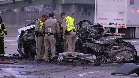 One person was killed and three people were seriously injured Tuesday in a three-vehicle collision involving an individual driving a pickup truck the wrong way on the westbound Interstate 580 ...