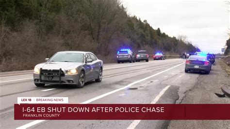 I-64 shut down in kentucky today. Jan 12, 2023 · (LEX 18) — Kentucky State Police are investigating a trooper-involved shooting after a police chase that went through multiple Kentucky counties and shut down part of I-64. 