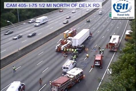 Apr 23, 2023 · There is a major crash in the northbound lanes of Interstate I-75 near Delk Road (exit 216). As of 7:30 a.m., all lanes are currently blocked, according to Georgia Department of Transportation ... . 