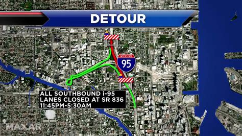 I-95 will close southbound at 836 tonight