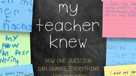 Read I Wish My Teacher Knew How One Question Can Change Everything For Our Kids By Kyle Schwartz