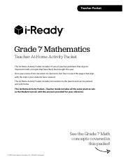 iReady Math 7 Answers.pdf - Teacher Packet Grade 7... Possible answer: I can draw a number line with the first arrow pointing left from 0 to 4, then draw an arrow 8 ….