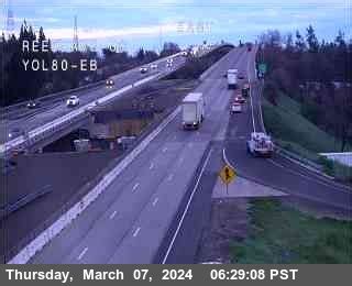 I80 california cameras. Tahoe Vista - Beach Shack 17 km (10 mi) Advertisements. Description. View of the highway entrance from Floriston. The current webcam image available on the external website. Time. 2024-04-25 15:30 PDT. 