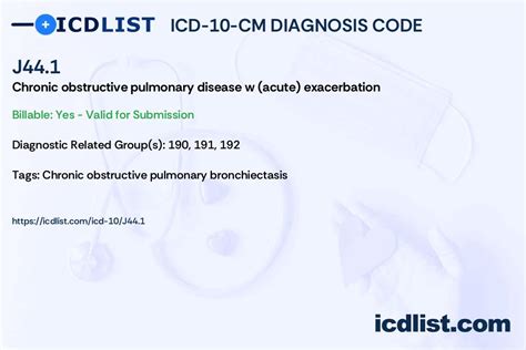 ICD-10 Code for Chronic Obstructive Pulmonary Disease