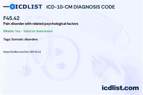 ICD-10-CM Code F45.42 - ICD-10 Data and Code Lookup