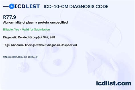 ICD-10-CM Code for Abnormality of plasma protein, …