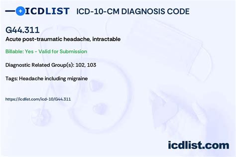 ICD-10-CM Code for Acute post-traumatic headache G44.31 - AAPC