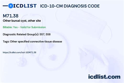 ICD-10-CM Code for Other bursal cyst, right hip M71.351