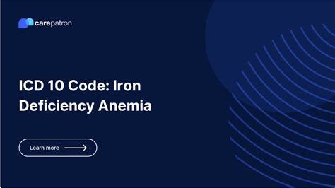 ICD10 Code for Iron Deficiency Anemia