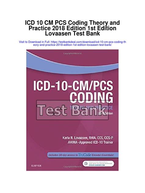 Download Icd10Cmpcs Coding Theory And Practice 2018 Edition By Karla R Lovaasen
