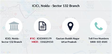 ICICI Bank in Noida - Sector 132 IFSC Code & Address, Noida