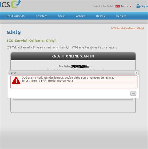 ICS- OTP SMS Sorunu NTTGame.