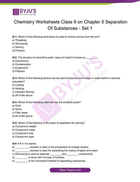 ICSE Class 6 Chemistry - BYJU