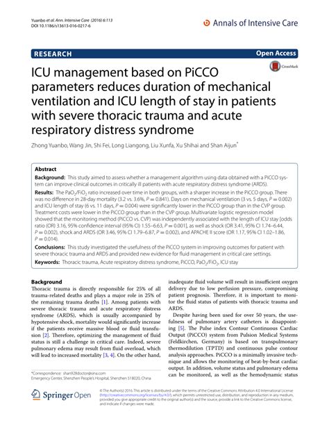 ICU management based on PiCCO parameters reduces