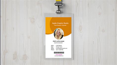 ID Card Template Design Tutorial 2023 Apple Graphic Studio