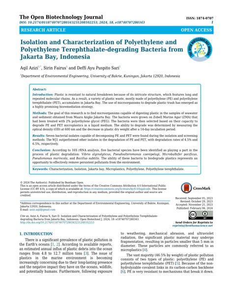 Identification and Characterization of a Polyethylene-Degrading … - raincitystudios.com