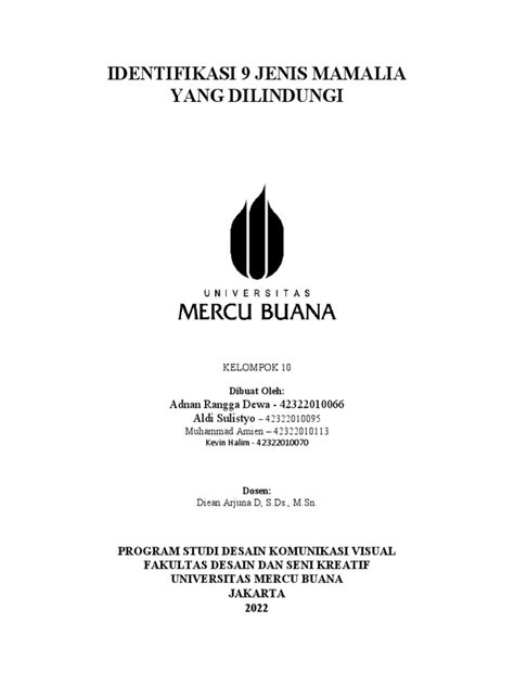 Identifikasi 9 Mamalia Dilindungi Indonesia | PDF - Scribd - muktibox.com