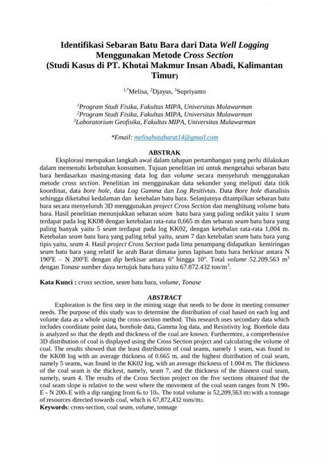 Identifikasi Sebaran Batu Bara dari Data Well Logging Menggunakan ... - wintechmobiles.com