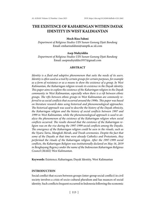 Identity Constructions and Dayak Ethnic Strife in West Kalimantan ... - wintechmobiles.com