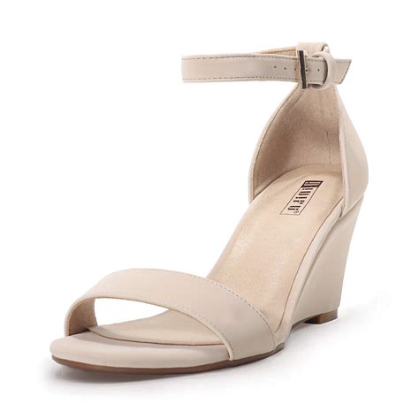 IDIFU Shoes Idifu Nude Suede Wedge Heel Sandals 3 Inch