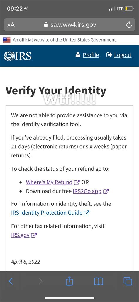 IDVerify on IRS website not working : r/IRS - Reddit